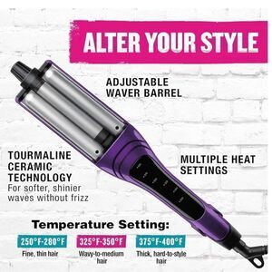 Bed Head A Wave We Go Tourmaline Ceramic Dual Voltage Adjustable Hair Waver